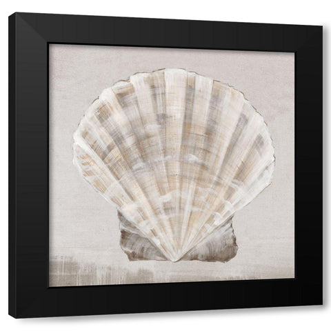 Neutral Shells II Black Modern Wood Framed Art Print by Watts, Eva