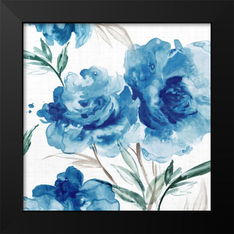 Imogen I Indigo Version Black Modern Wood Framed Art Print by Watts, Eva