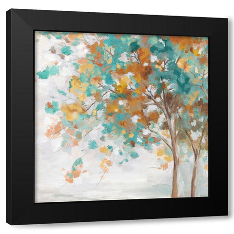 Autumn Mood Black Modern Wood Framed Art Print by Watts, Eva