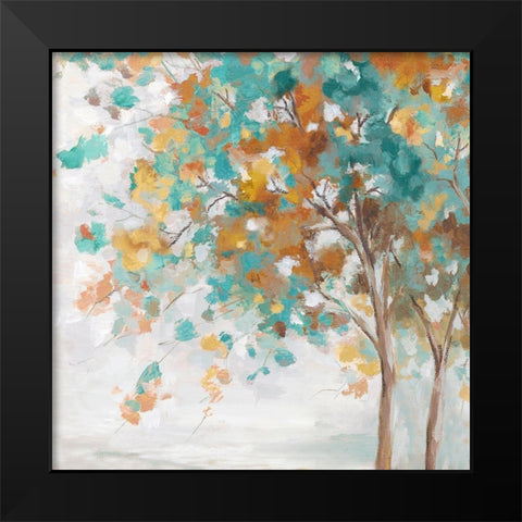 Autumn Mood Black Modern Wood Framed Art Print by Watts, Eva