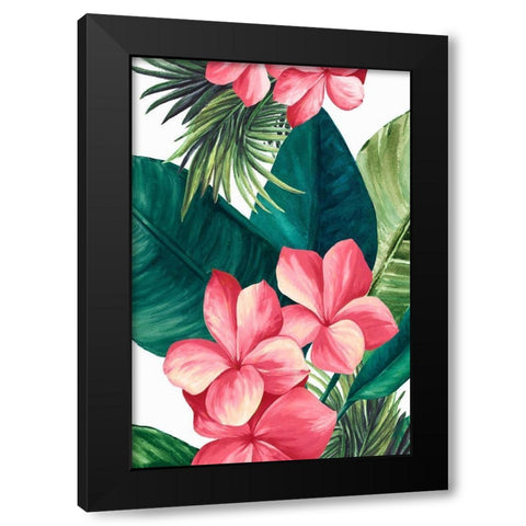 Edens Garden Black Modern Wood Framed Art Print with Double Matting by Watts, Eva