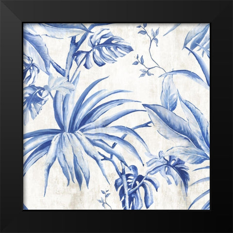 Palms Toile I Black Modern Wood Framed Art Print by Watts, Eva