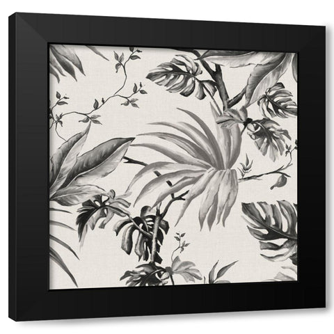 Vintage Palms Tolie I Black Modern Wood Framed Art Print with Double Matting by Watts, Eva