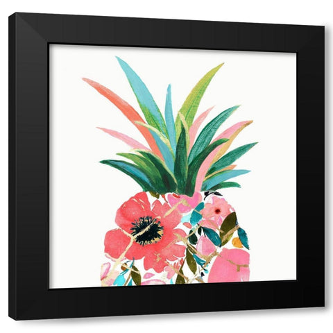 Pina Colada Black Modern Wood Framed Art Print by Watts, Eva
