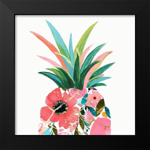 Pina Colada Black Modern Wood Framed Art Print by Watts, Eva