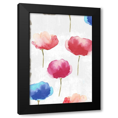 Drops of Rhapsody I Black Modern Wood Framed Art Print by Watts, Eva