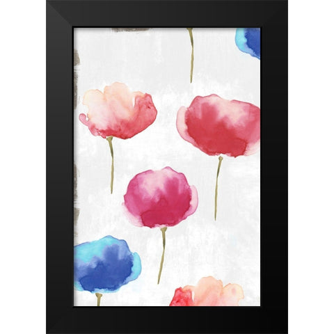 Drops of Rhapsody I Black Modern Wood Framed Art Print by Watts, Eva