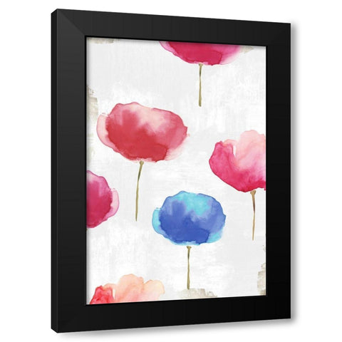 Drops of Rhapsody II Black Modern Wood Framed Art Print by Watts, Eva