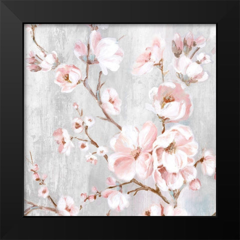 Spring Cherry Blossoms III Black Modern Wood Framed Art Print by Watts, Eva