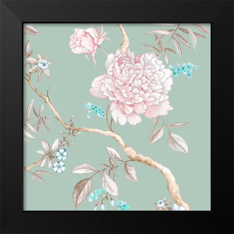 Oriental Garden II Black Modern Wood Framed Art Print by Watts, Eva