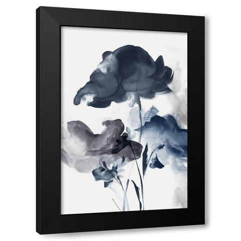 Azura Bouquet II Black Modern Wood Framed Art Print with Double Matting by Watts, Eva