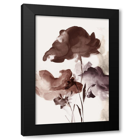 Azura Bouquet II Crimson Version Black Modern Wood Framed Art Print by Watts, Eva