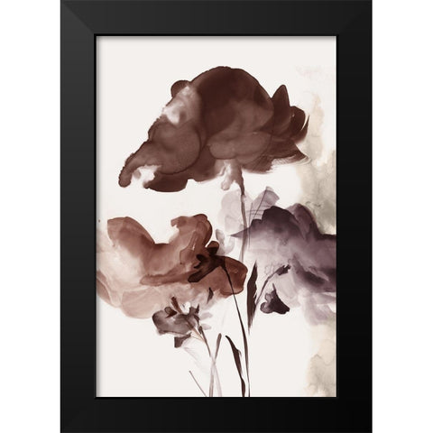 Azura Bouquet II Crimson Version Black Modern Wood Framed Art Print by Watts, Eva