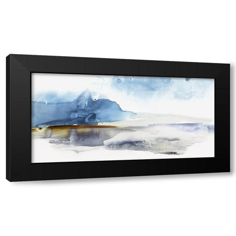 Lunar Landscape Black Modern Wood Framed Art Print by Watts, Eva