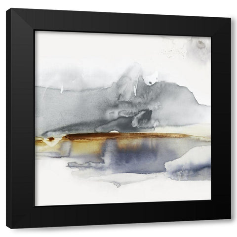 Gray Lunar II Black Modern Wood Framed Art Print by Watts, Eva