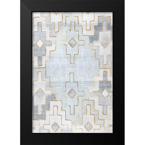 Silver Blue II Black Modern Wood Framed Art Print by Watts, Eva