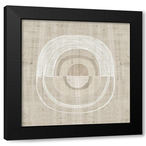 Organic Weave II Black Modern Wood Framed Art Print with Double Matting by Watts, Eva