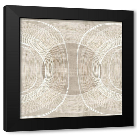 Organic Circles II Black Modern Wood Framed Art Print by Watts, Eva