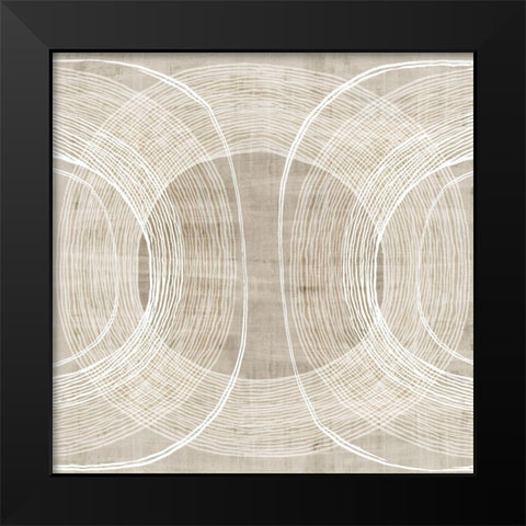 Organic Circles II Black Modern Wood Framed Art Print by Watts, Eva