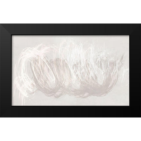 Line Vortex Black Modern Wood Framed Art Print by Watts, Eva