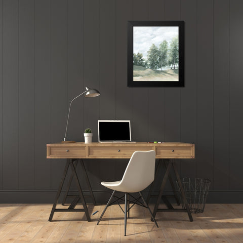 At The Cottage Black Modern Wood Framed Art Print by Watts, Eva