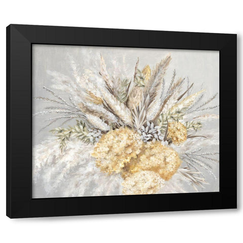 Harpers Bouquet Black Modern Wood Framed Art Print by Watts, Eva