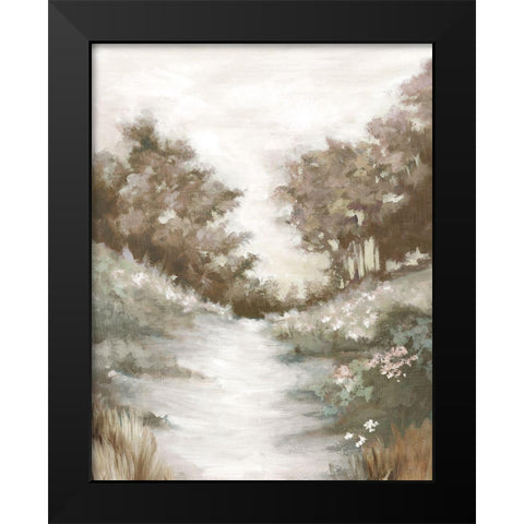 Peaceful Path Black Modern Wood Framed Art Print by Watts, Eva