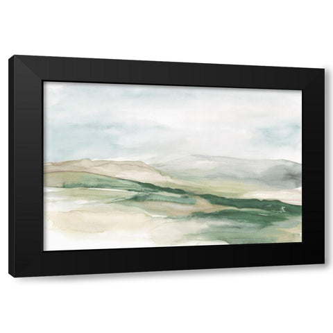 Soft Hills Black Modern Wood Framed Art Print by Watts, Eva