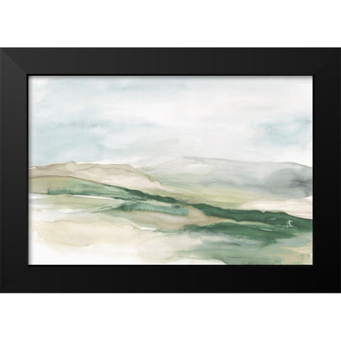 Soft Hills Black Modern Wood Framed Art Print by Watts, Eva