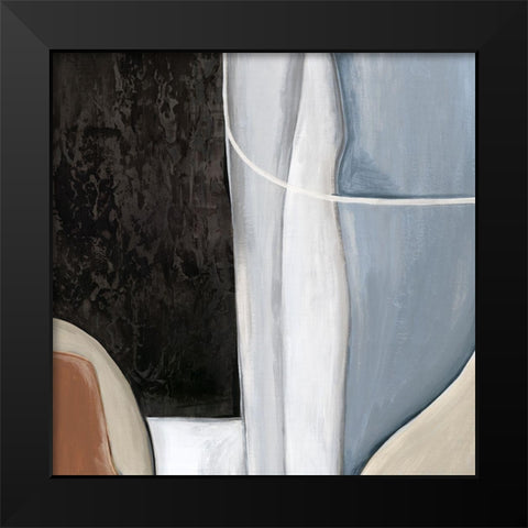 Blue Match II Black Modern Wood Framed Art Print by Watts, Eva