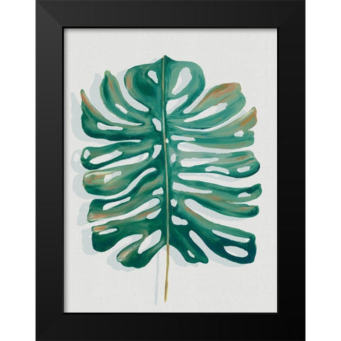 Modern Tropic Leaf II Black Modern Wood Framed Art Print by Watts, Eva