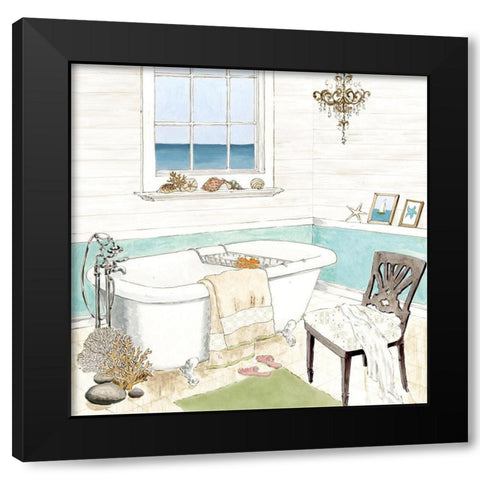 Seaside Spa I Black Modern Wood Framed Art Print with Double Matting by Haybittel, Jocelyn