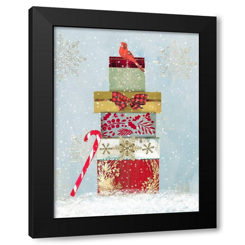 Holiday Gifts Black Modern Wood Framed Art Print by PI Studio