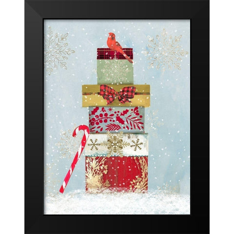 Holiday Gifts Black Modern Wood Framed Art Print by PI Studio