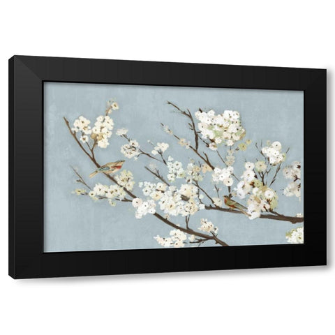Kimono with Birds II Black Modern Wood Framed Art Print by Jensen, Asia