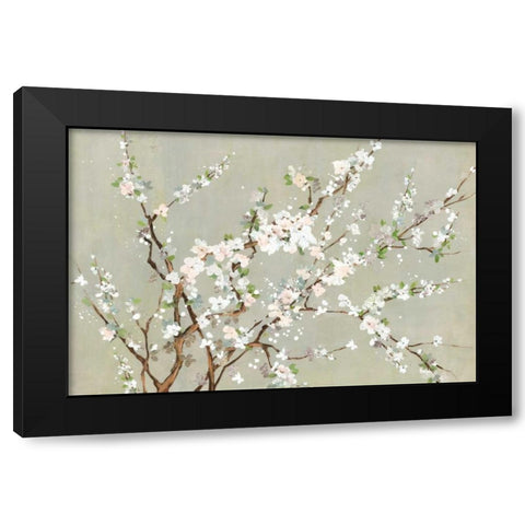 Geisha Black Modern Wood Framed Art Print by Jensen, Asia