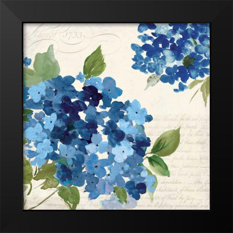 Hampton Hydrangea I Black Modern Wood Framed Art Print by Jensen, Asia