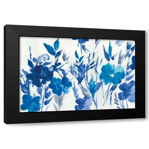 Blue Meadow Black Modern Wood Framed Art Print by Jensen, Asia