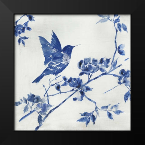 Porcelain Hummingbird Black Modern Wood Framed Art Print by Jensen, Asia