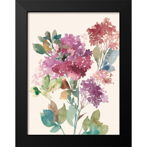 Sweet Hydrangea I Black Modern Wood Framed Art Print by Jensen, Asia