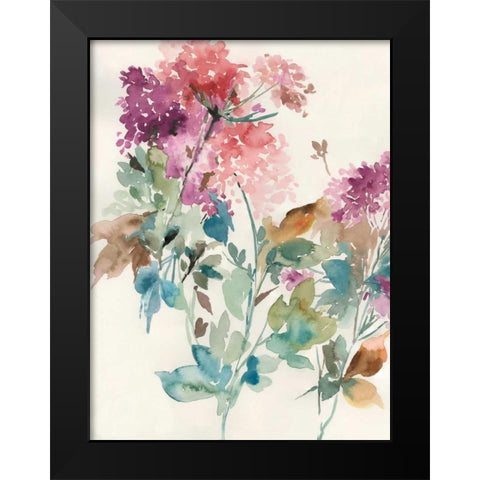 Sweet Hydrangea II Black Modern Wood Framed Art Print by Jensen, Asia