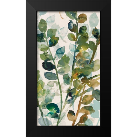 Fall Leaves II Black Modern Wood Framed Art Print by Jensen, Asia