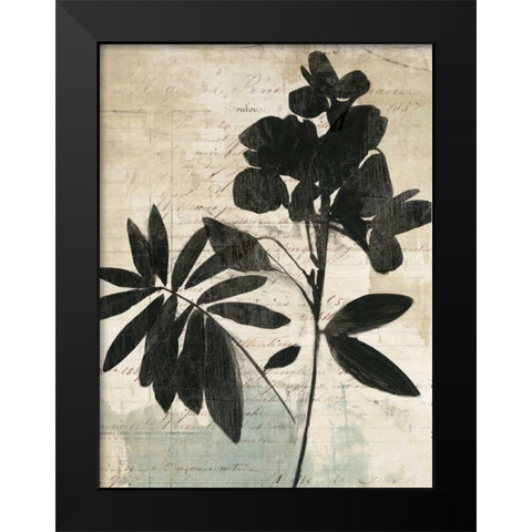 Inky Floral II Black Modern Wood Framed Art Print by Jensen, Asia
