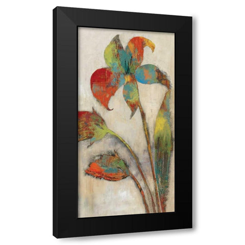 Tigerlilies II Black Modern Wood Framed Art Print by Jensen, Asia