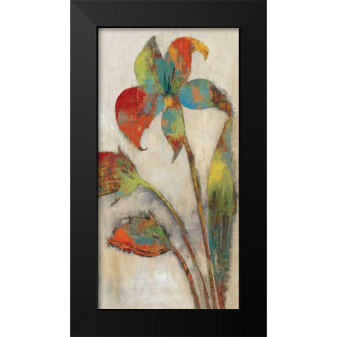 Tigerlilies II Black Modern Wood Framed Art Print by Jensen, Asia