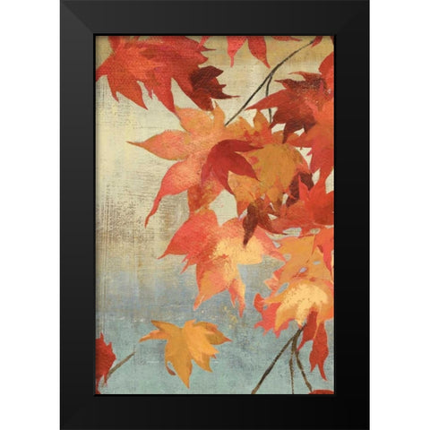 Maple Leaves II - mini Black Modern Wood Framed Art Print by Jensen, Asia