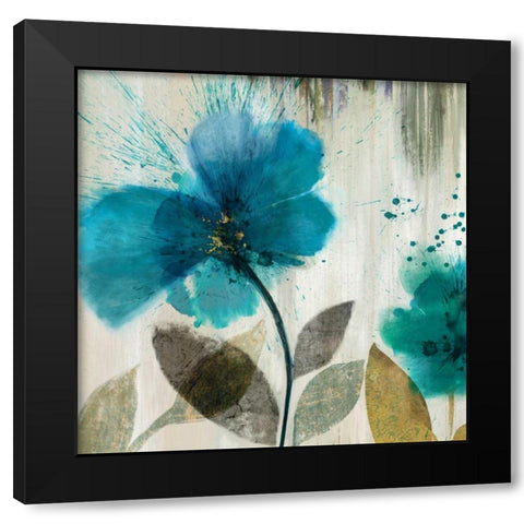 Teal Splash II - Mini Black Modern Wood Framed Art Print by Jensen, Asia