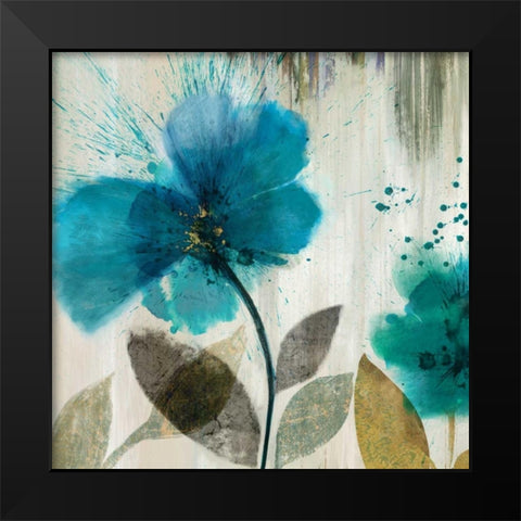 Teal Splash II - Mini Black Modern Wood Framed Art Print by Jensen, Asia