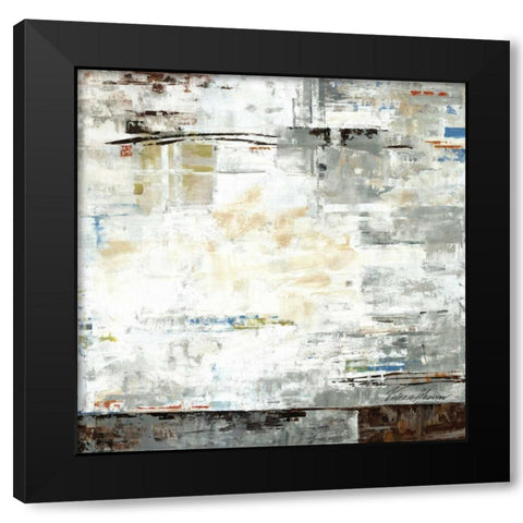 Grey Zone I Black Modern Wood Framed Art Print with Double Matting by Lera