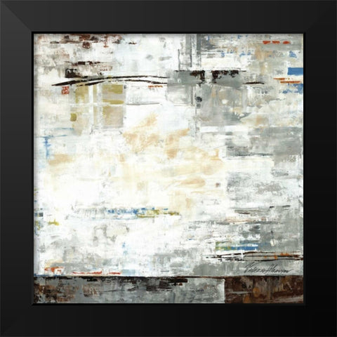 Grey Zone I Black Modern Wood Framed Art Print by Lera